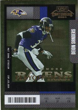 2004 Playoff Contenders - Playoff Ticket #54 Deion Sanders Front