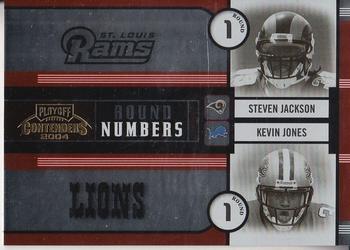 2004 Playoff Contenders - Round Numbers Orange #RN-5 Steven Jackson / Kevin Jones Front