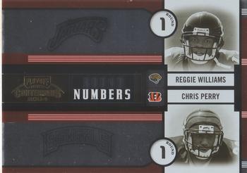 2004 Playoff Contenders - Round Numbers Red #RN-12 Reggie Williams / Chris Perry / Steven Jackson / Kevin Jones Front
