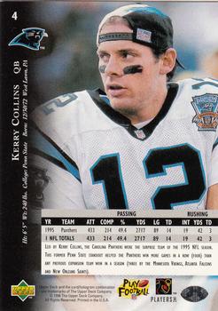 1996 Upper Deck Silver Collection #4 Kerry Collins Back