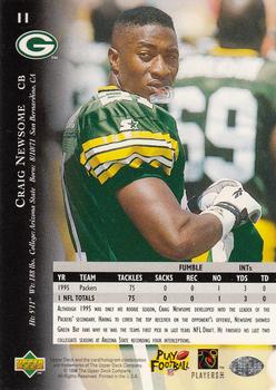 1996 Upper Deck Silver Collection #11 Craig Newsome Back