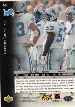 1996 Upper Deck Silver Collection #60 Detroit Lions Offensive Line Back