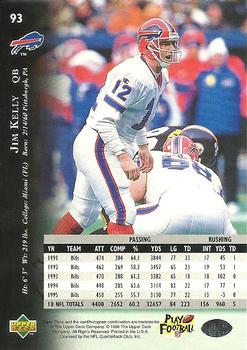 1996 Upper Deck Silver Collection #93 Jim Kelly Back