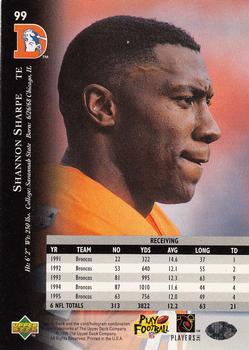 1996 Upper Deck Silver Collection #99 Shannon Sharpe Back