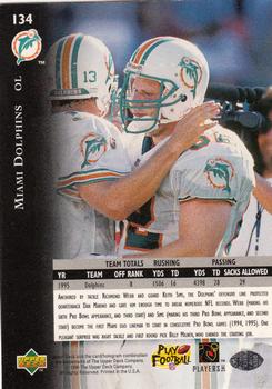 1996 Upper Deck Silver Collection #134 Miami Dolphins Offensive Line Back