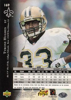 1996 Upper Deck Silver Collection #169 Tyrone Hughes Back