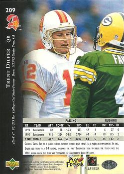 1996 Upper Deck Silver Collection #209 Trent Dilfer Back