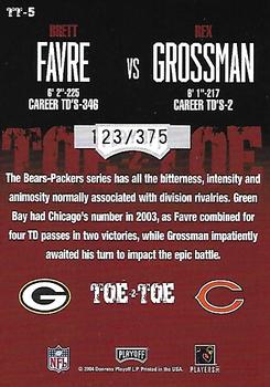 2004 Playoff Contenders - Toe 2 Toe #TT-5 Brett Favre / Rex Grossman Back