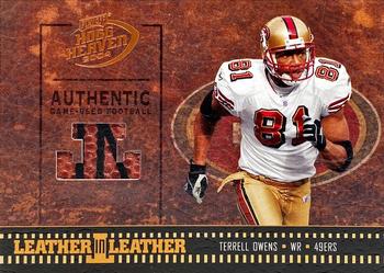 2004 Playoff Hogg Heaven - Leather in Leather #LL-19 Terrell Owens Front