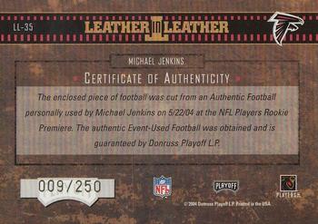 2004 Playoff Hogg Heaven - Leather in Leather #LL-35 Michael Jenkins Back