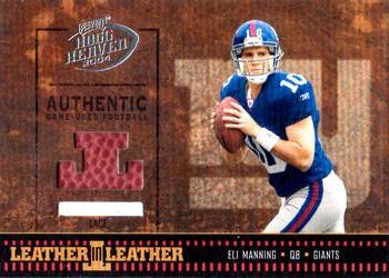 2004 Playoff Hogg Heaven - Leather in Leather Laces #LL-21 Eli Manning Front