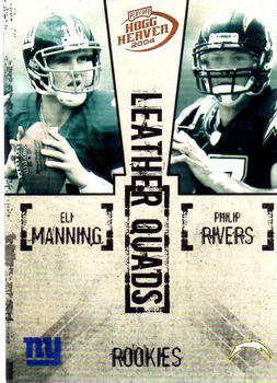 2004 Playoff Hogg Heaven - Leather Quads #LQ-22 Eli Manning / Philip Rivers / Ben Roethlisberger / J.P. Losman Front