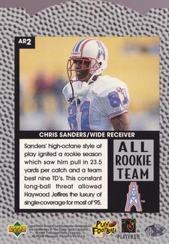 1996 Upper Deck Silver Collection - All-Rookie Team #AR2 Chris Sanders Back
