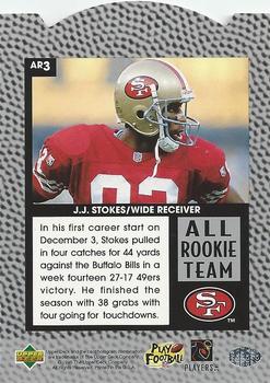 1996 Upper Deck Silver Collection - All-Rookie Team #AR3 J.J. Stokes Back