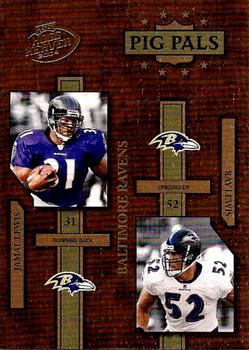 2004 Playoff Hogg Heaven - Pig Pals #PP-3 Jamal Lewis / Ray Lewis Front