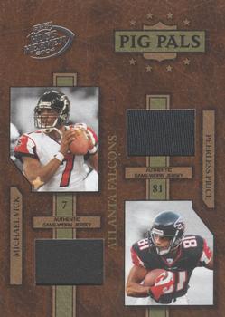 2004 Playoff Hogg Heaven - Pig Pals Jerseys #PP-2 Michael Vick / Peerless Price Front