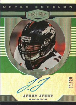 2023 Panini Plates & Patches - 2020 Rookie Upper Echelon Green #UE-JE Jerry Jeudy Front