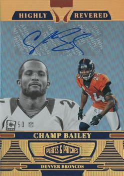 2023 Panini Plates & Patches - Highly Revered Gold #HR-CB Champ Bailey Front