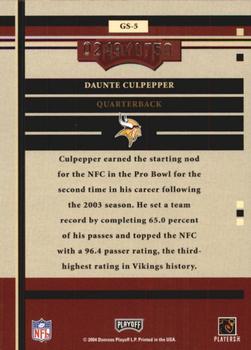 2004 Playoff Honors - Game Day #GS-5 Daunte Culpepper Back