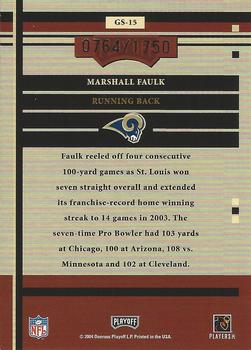 2004 Playoff Honors - Game Day #GS-15 Marshall Faulk Back