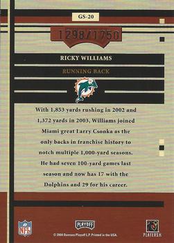 2004 Playoff Honors - Game Day #GS-20 Ricky Williams Back