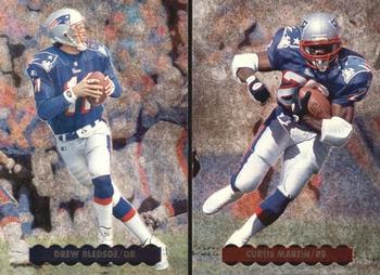 1996 Upper Deck Silver Collection - Team Helmets #AE5 Drew Bledsoe / Curtis Martin Front