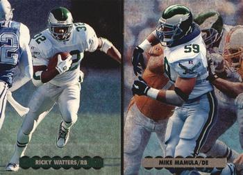 1996 Upper Deck Silver Collection - Team Helmets #NE3 Ricky Watters / Mike Mamula Front
