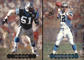 1996 Upper Deck Silver Collection - Team Helmets #NW2 Sam Mills / Kerry Collins Front