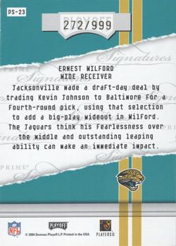 2004 Playoff Honors - Prime Signature Previews #PS-23 Ernest Wilford Back