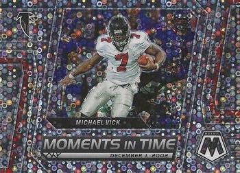 2023 Panini Mosaic - Moments in Time No Huddle Silver #MT-16 Michael Vick Front
