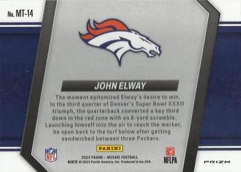 2023 Panini Mosaic - Moments in Time Silver #MT-14 John Elway Back