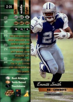 1996 Zenith #Z-20 Emmitt Smith Back