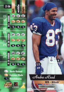 1996 Zenith #Z-56 Andre Reed Back