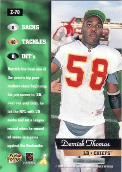 1996 Zenith #Z-70 Derrick Thomas Back