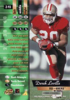 1996 Zenith #Z-93 Derek Loville Back