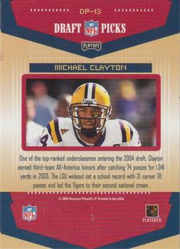2004 Playoff Prestige - Draft Picks #DP-13 Michael Clayton  Back