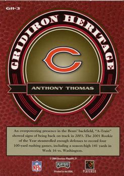 2004 Playoff Prestige - Gridiron Heritage #GH-3 Anthony Thomas Back