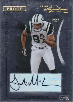 2004 Playoff Prime Signatures - Signature Proofs Gold #68 Justin McCareins Front