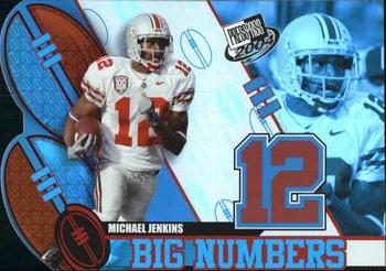 2004 Press Pass - Big Numbers #BN10 Michael Jenkins  Front