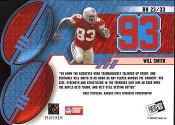 2004 Press Pass - Big Numbers #BN23 Will Smith  Back