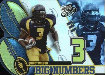 2004 Press Pass - Big Numbers #BN28 Quincy Wilson  Front