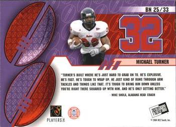 2004 Press Pass - Big Numbers Collectors Series #BN25 Michael Turner Back