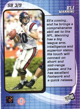 2004 Press Pass - Showbound #SB 3 Eli Manning Back