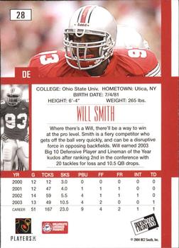 2004 Press Pass SE - First Down Gold #28 Will Smith Back