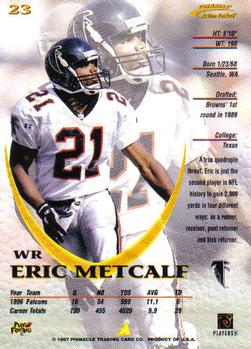 1997 Action Packed #23 Eric Metcalf Back