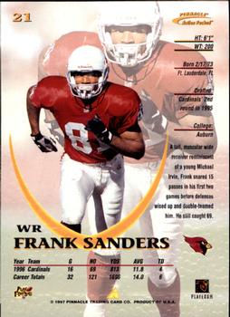 1997 Action Packed #21 Frank Sanders Back