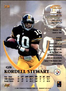1997 Action Packed #28 Kordell Stewart Back