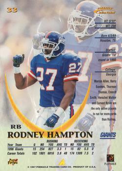 1997 Action Packed #33 Rodney Hampton Back