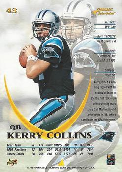 1997 Action Packed #43 Kerry Collins Back