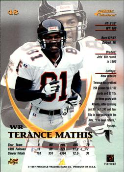 1997 Action Packed #48 Terance Mathis Back